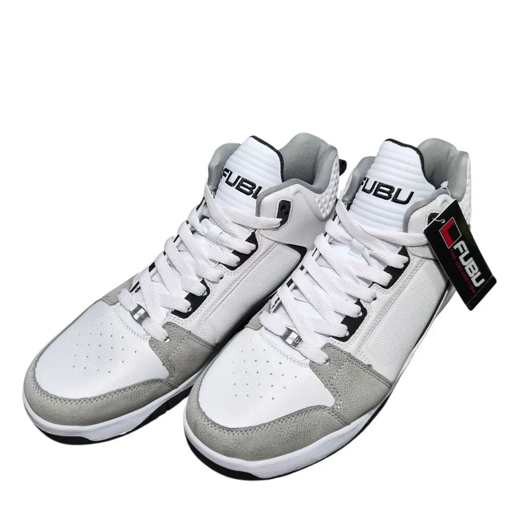 FUBU Men's Hustle Athletic Leisure Sneakers Cushioning Size 13 Lace-Up White